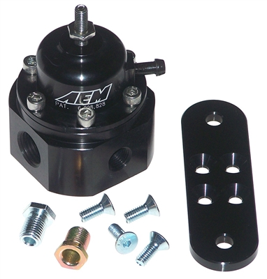 AEM Billet Adjustable Fuel Pressure Regulator 25-302BK